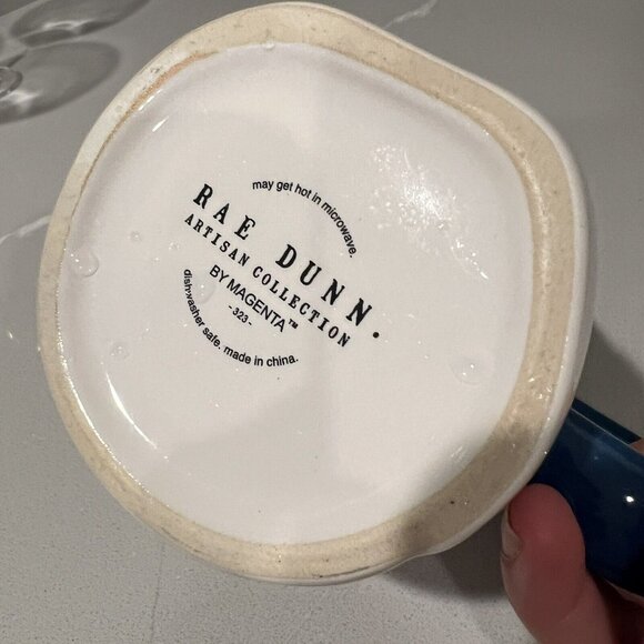 Rae Dunn “America The Beautiful” Artisan Collection Magenta White Blue Large - Picture 5 of 6